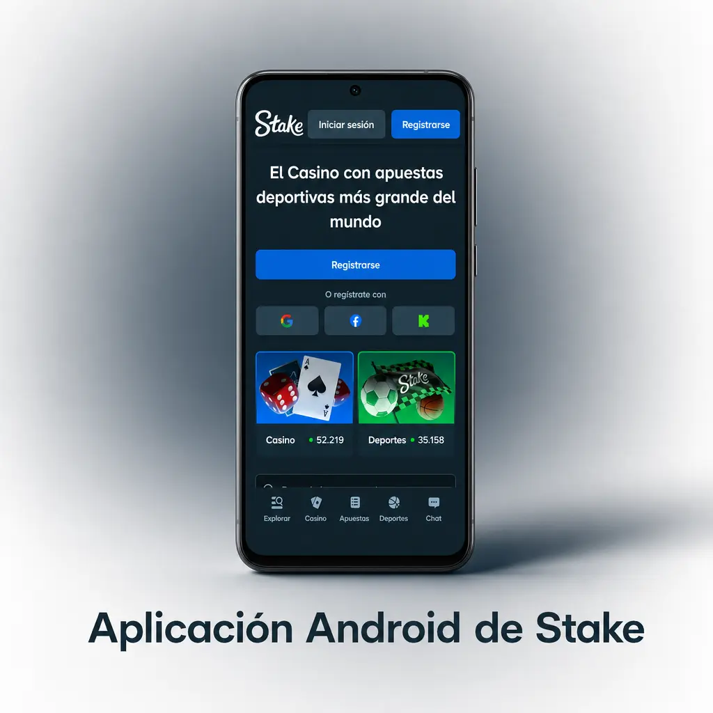 Aplicación Android de Stake: APK oficial para descargar e instalar en dispositivos con Android 8.0 o superior.