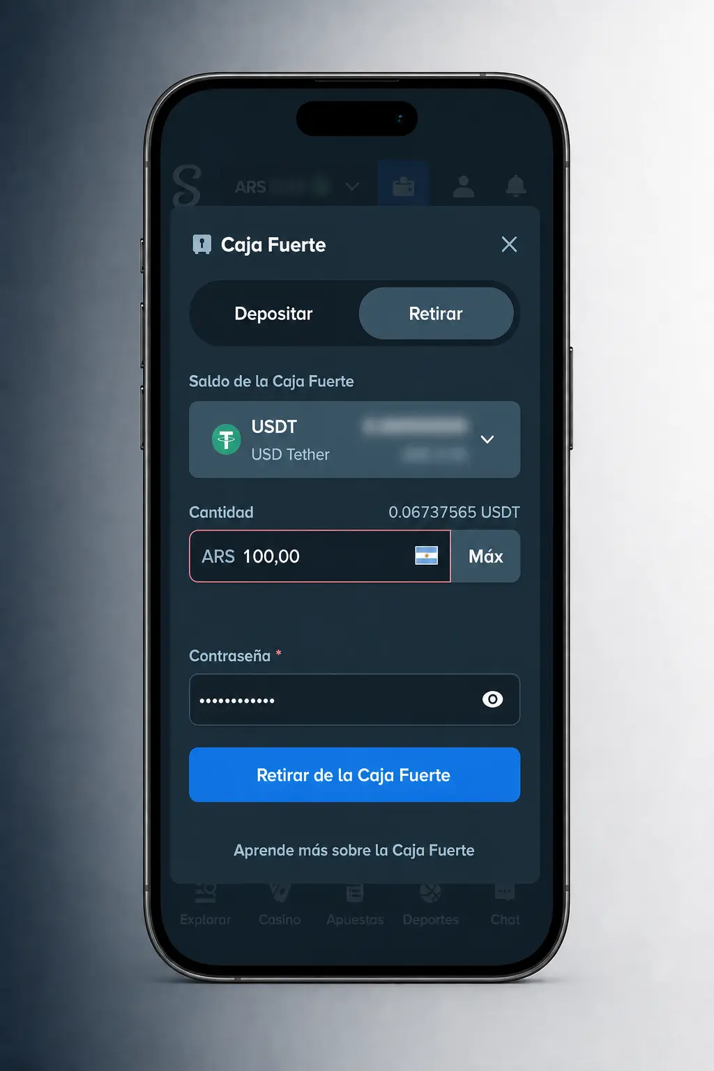 Pasos para retirar dinero de Stake: acceder al cajero, elegir método de pago, ingresar monto y confirmar la solicitud.