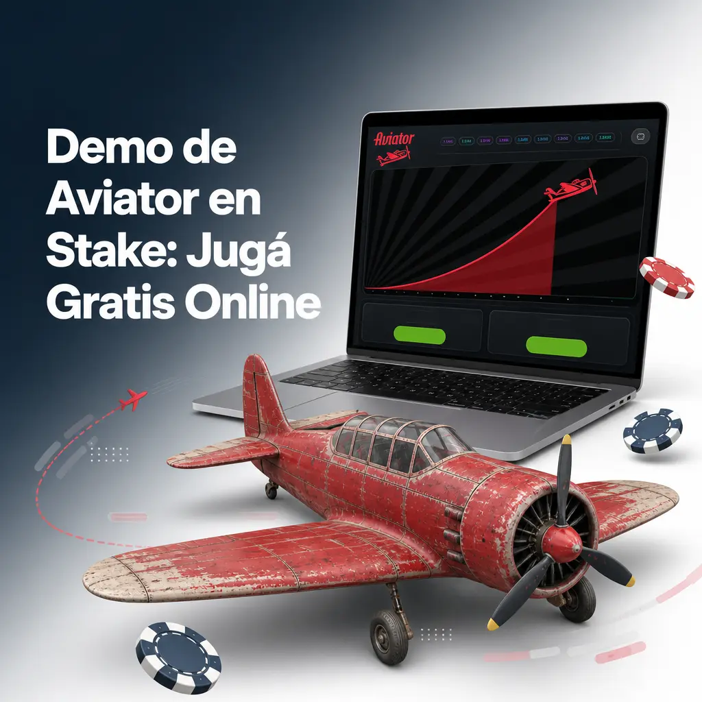 Demo gratuita de Aviator en Stake con créditos virtuales para practicar el multiplicador y el botón de Cash Out