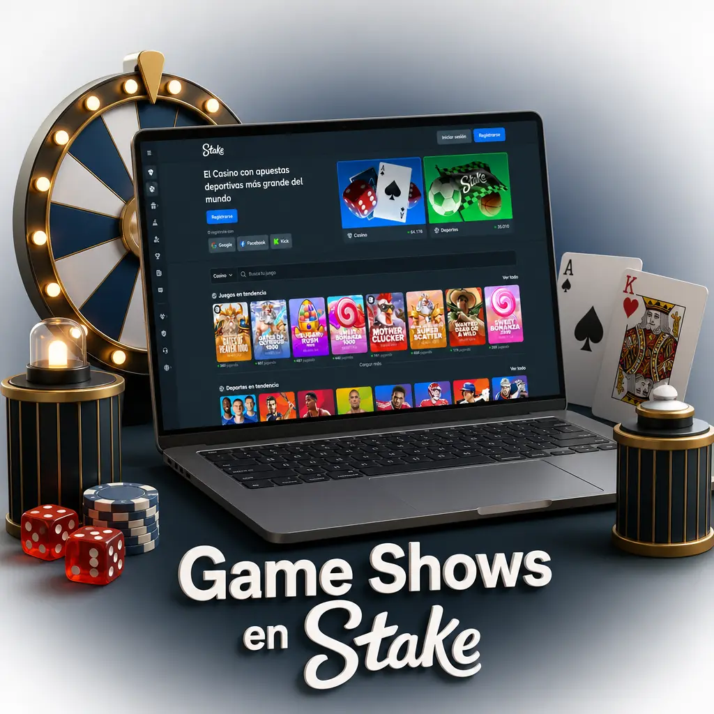Game shows en vivo de Stake: Crazy Time, Monopoly Live, Mega Ball, Funky Time y Deal or No Deal