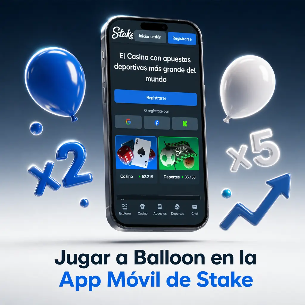 Jugá Balloon en la app móvil de Stake para Android en Buenos Aires, sin descargar una aplicación exclusiva del juego.