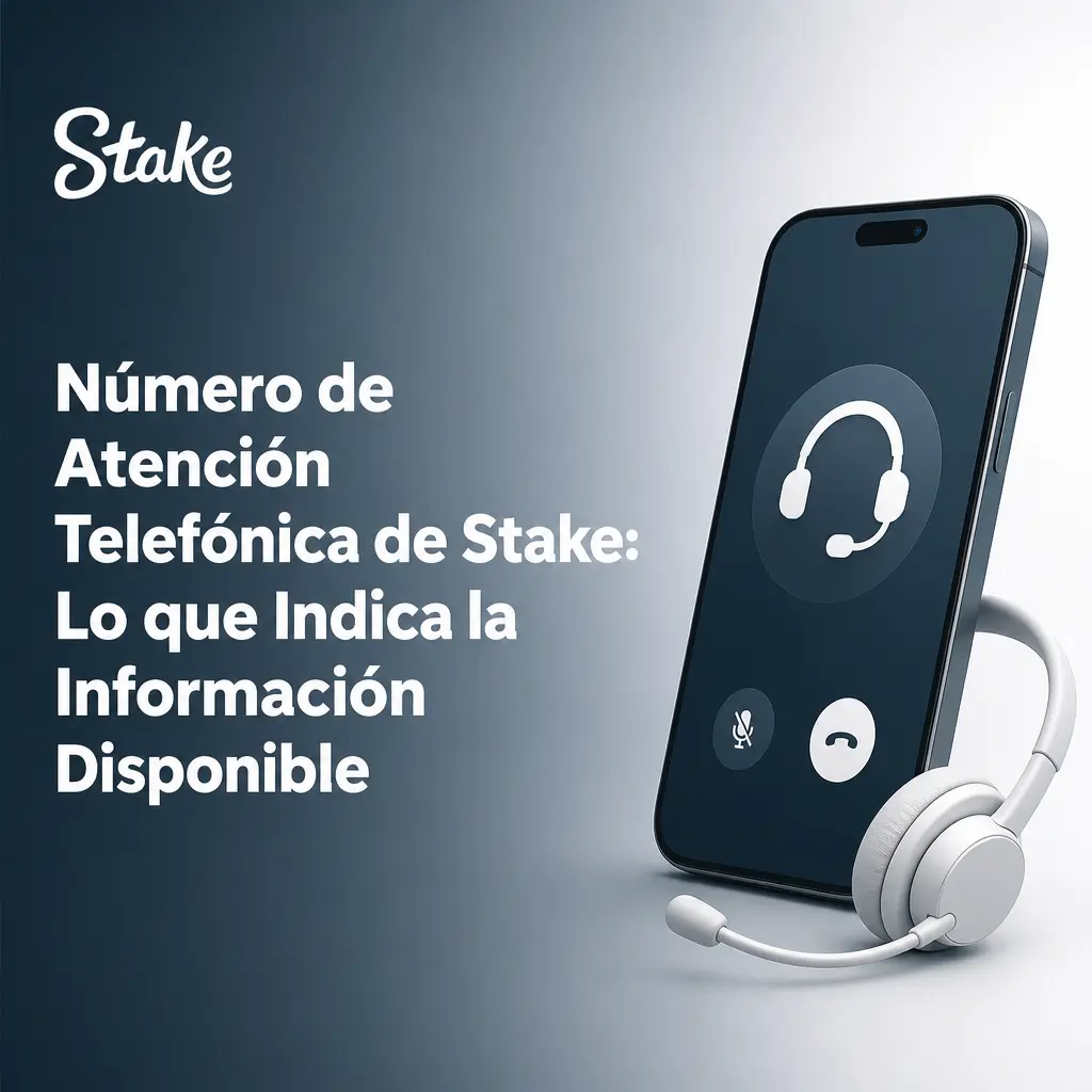 Stake no ofrece número de teléfono ni línea de atención; el soporte disponible es chat en vivo y Help Center en el sitio oficial.