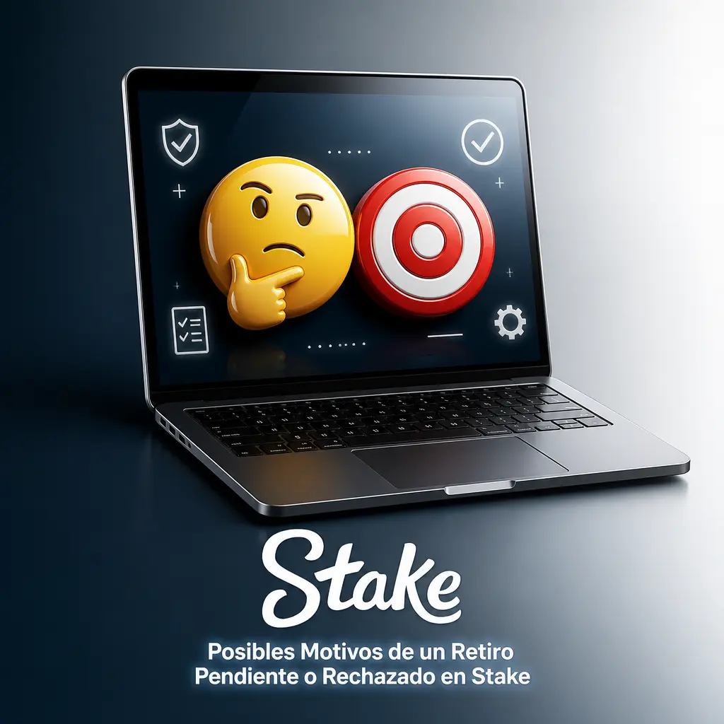 Motivos comunes de retiros pendientes o rechazados en Stake: verificación, método de pago, bonos o límites de monto.