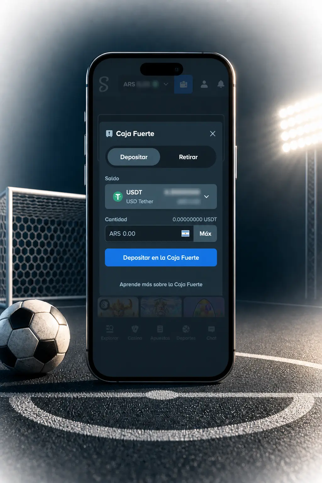 Pantalla de registro en Stake mostrando el paso para ingresar el código promocional en el celular