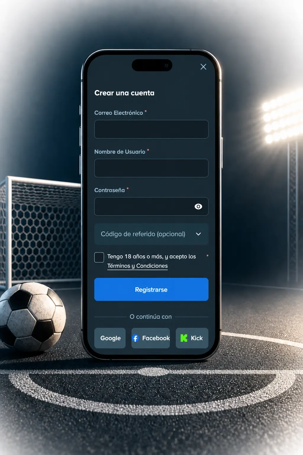 Pasos para registrarte en Stake y jugar Penalty Shoot Out desde el panel de casino