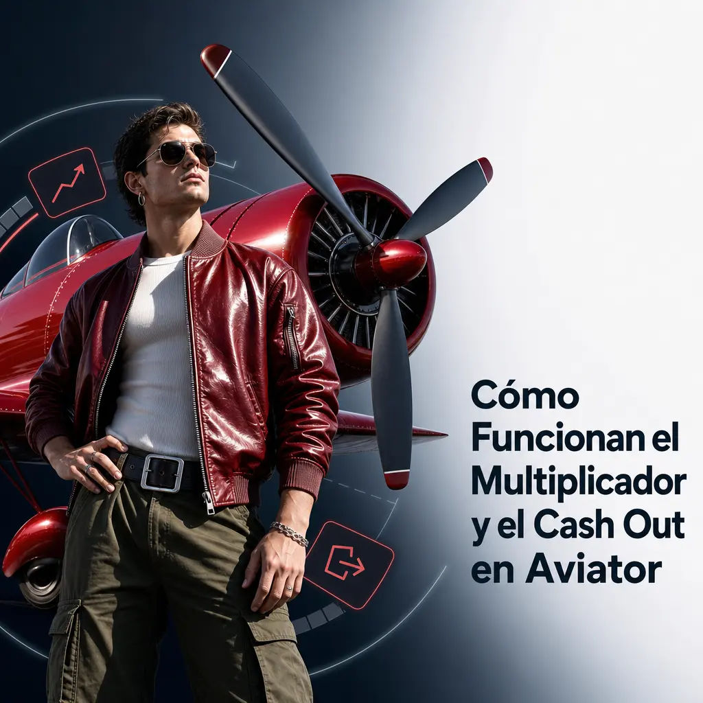 Explicación de las fases de Aviator: apuestas, despegue, multiplicador creciente y Cash Out manual o automático.